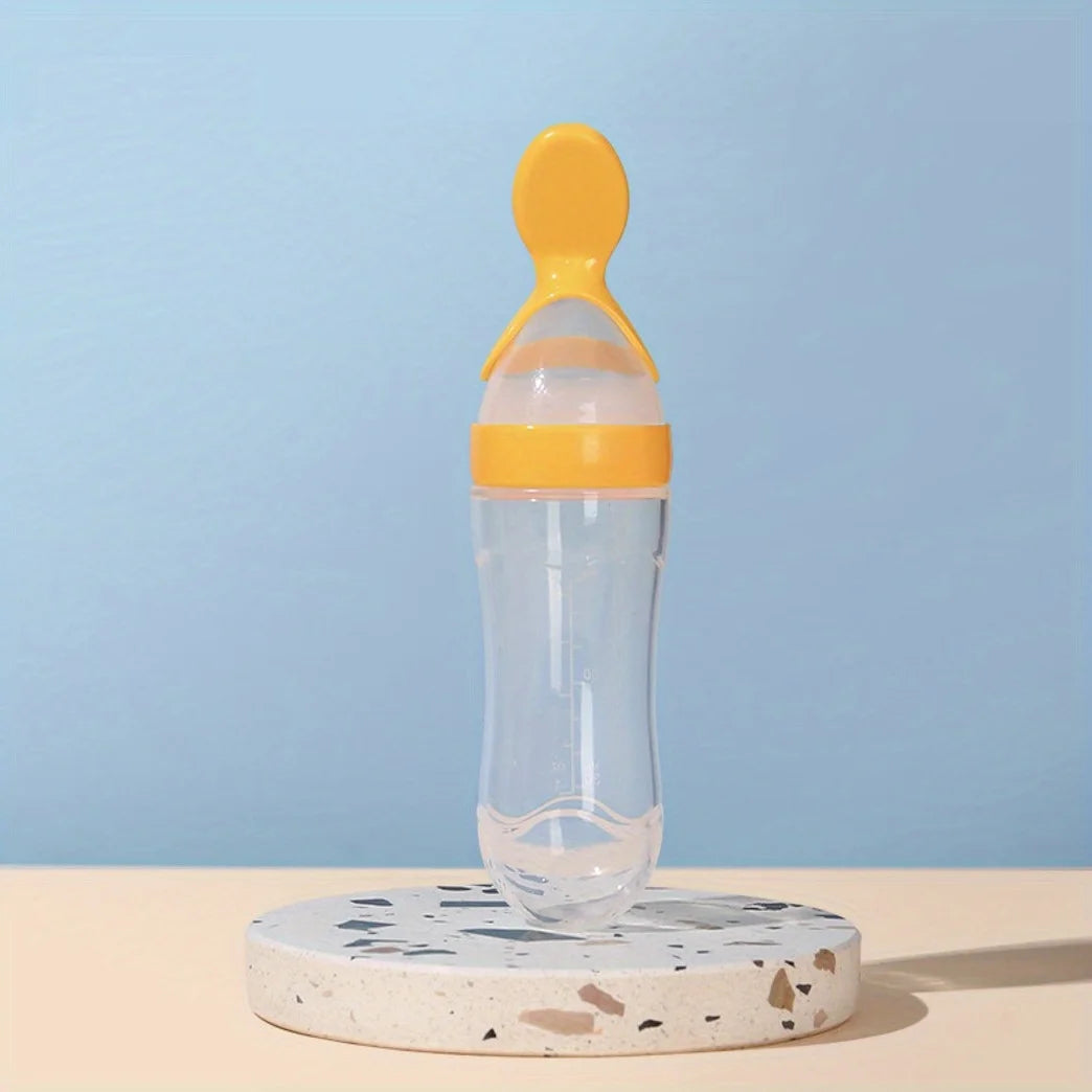Alimentador de Silicone para Bebê 90ml – Colher Dosadora para Papinhas e Frutinhas