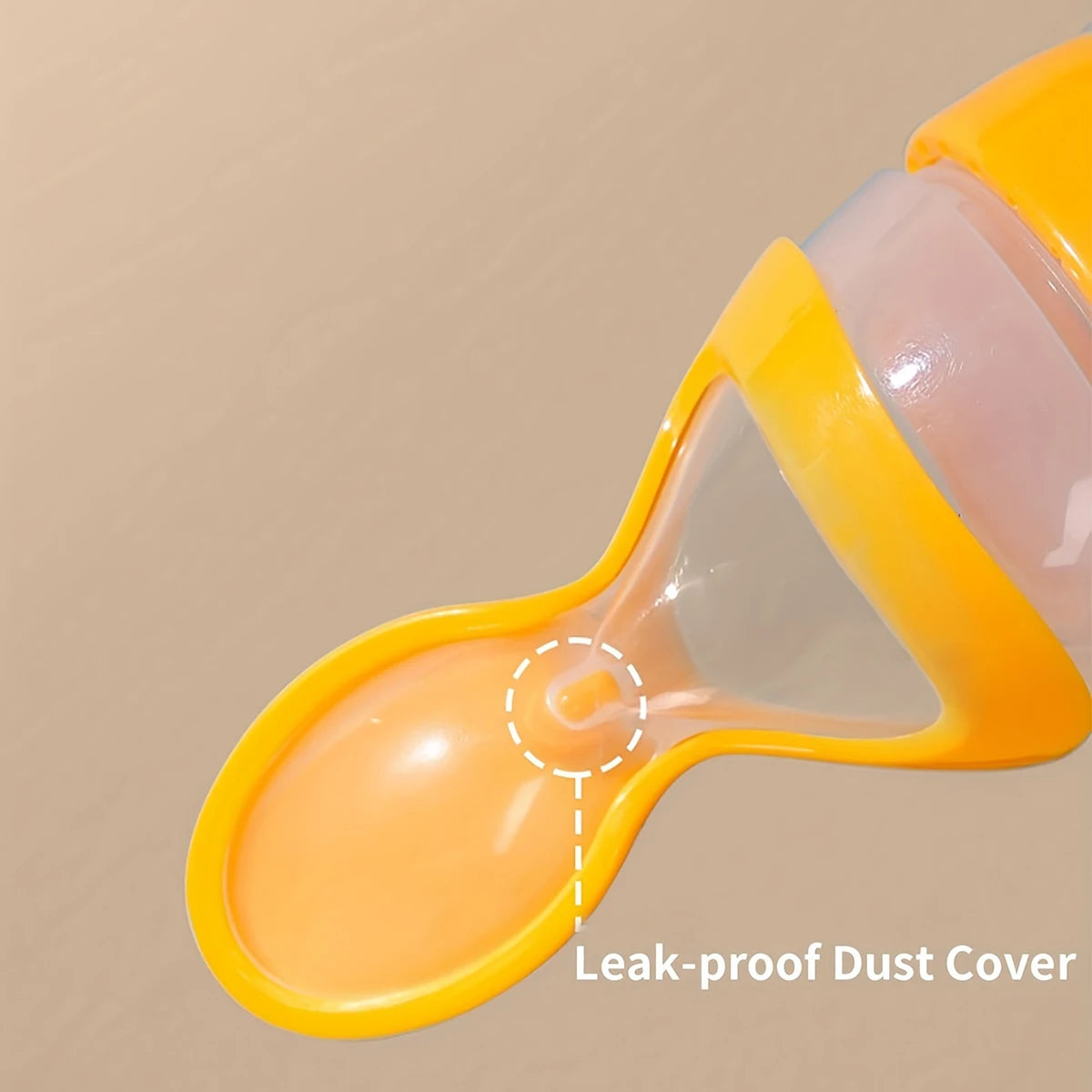 Alimentador de Silicone para Bebê 90ml – Colher Dosadora para Papinhas e Frutinhas