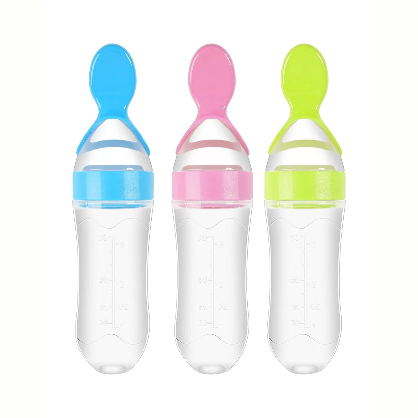 Alimentador de Silicone para Bebê 90ml – Colher Dosadora para Papinhas e Frutinhas