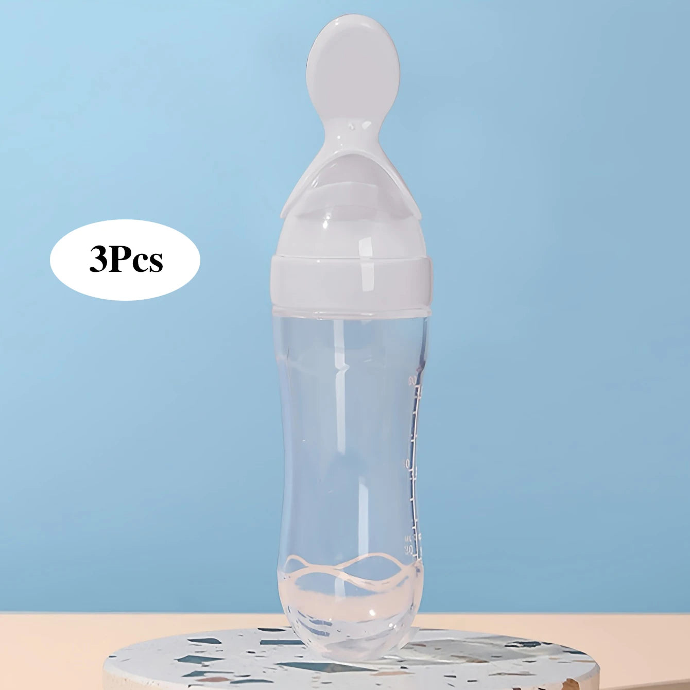 Alimentador de Silicone para Bebê 90ml – Colher Dosadora para Papinhas e Frutinhas