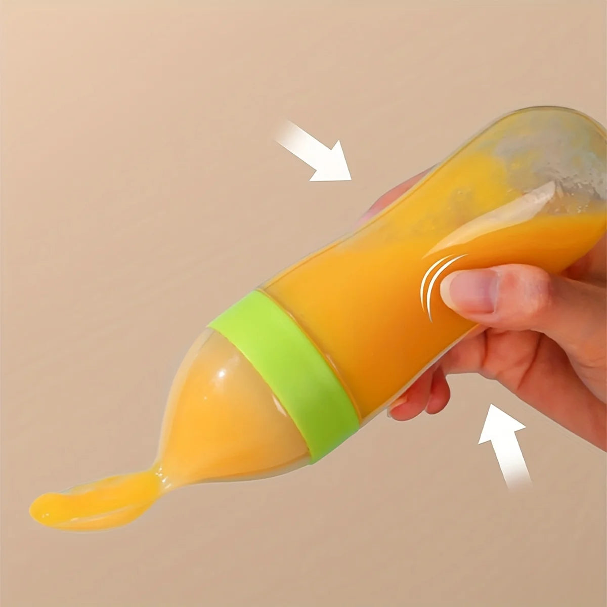 Alimentador de Silicone para Bebê 90ml – Colher Dosadora para Papinhas e Frutinhas