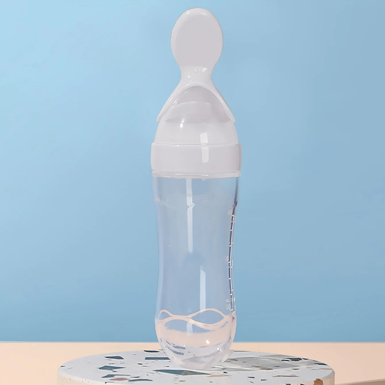 Alimentador de Silicone para Bebê 90ml – Colher Dosadora para Papinhas e Frutinhas